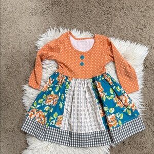 Eleanor Rose Rhonda Long Sleeve Boho Dress Girls size 3/4
